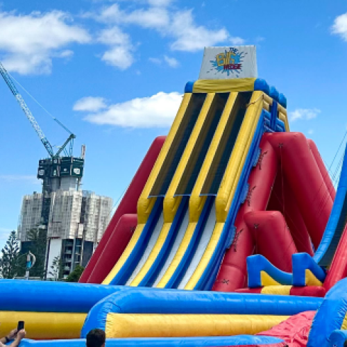 WATCH: The 1029ers test out The Big Wedgie Inflatable Water Park
