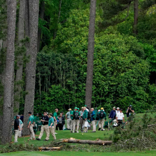 Aussie players endure ‘scary’ tree fall at the Masters