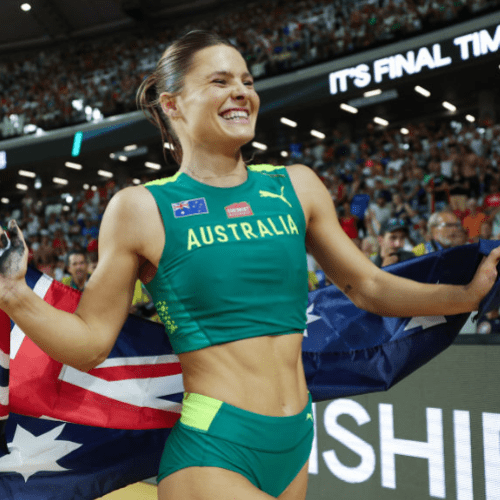 Australian Nina Kennedy ties for world pole vault gold