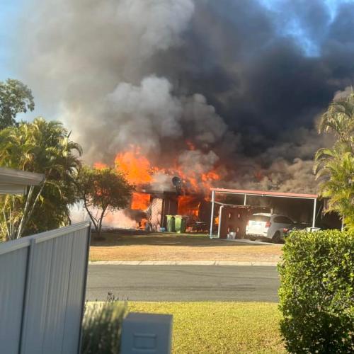 Lucky escape for residents as Gold Coast home goes up in flames