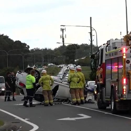 'Injured' woman on the run after nasty Gold Coast rollover