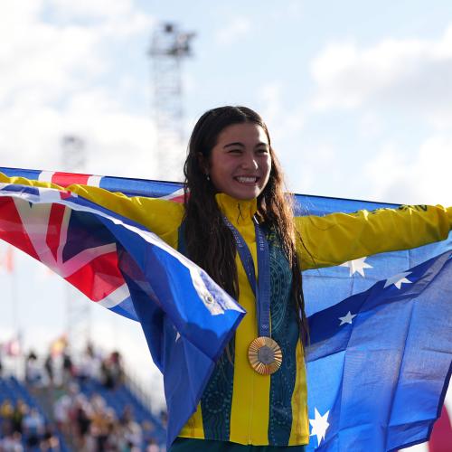 Gold Coast teen skateboarder Arisa Trew wins Gold at Paris Olympics