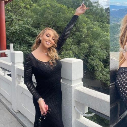 Mariah Carey Struts Up China’s Great Wall in a Gown and Heels