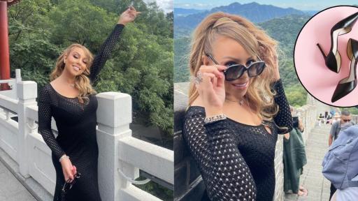 Mariah Carey Struts Up China’s Great Wall in a Gown and Heels